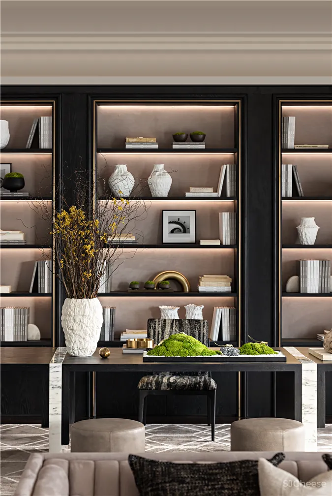 深圳中心·天元 383㎡ 平层公寓样板房,大尺度格局比别墅还大气