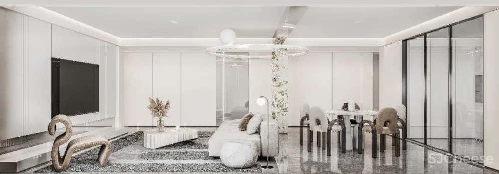 色彩与材质的艺术,现代摩登气息的一方天地 忱意设计