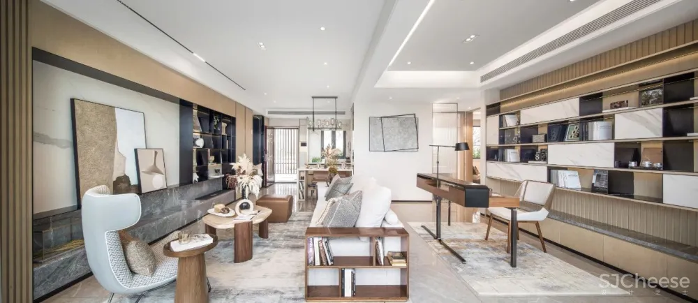 77㎡的小房子，也能住出豪宅体验？打通客餐厨书空间，真实现！