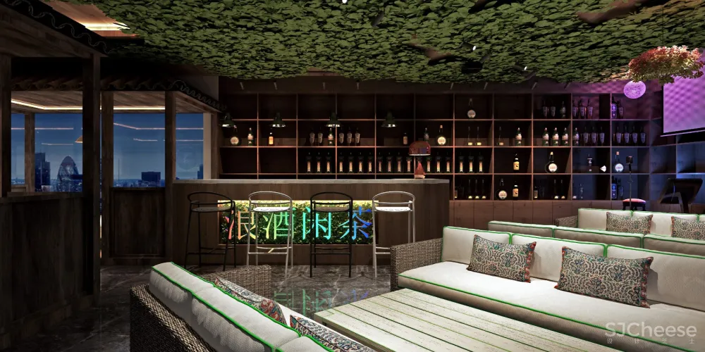 苗寨酒馆“浪酒闲茶”西江店 金戈设计