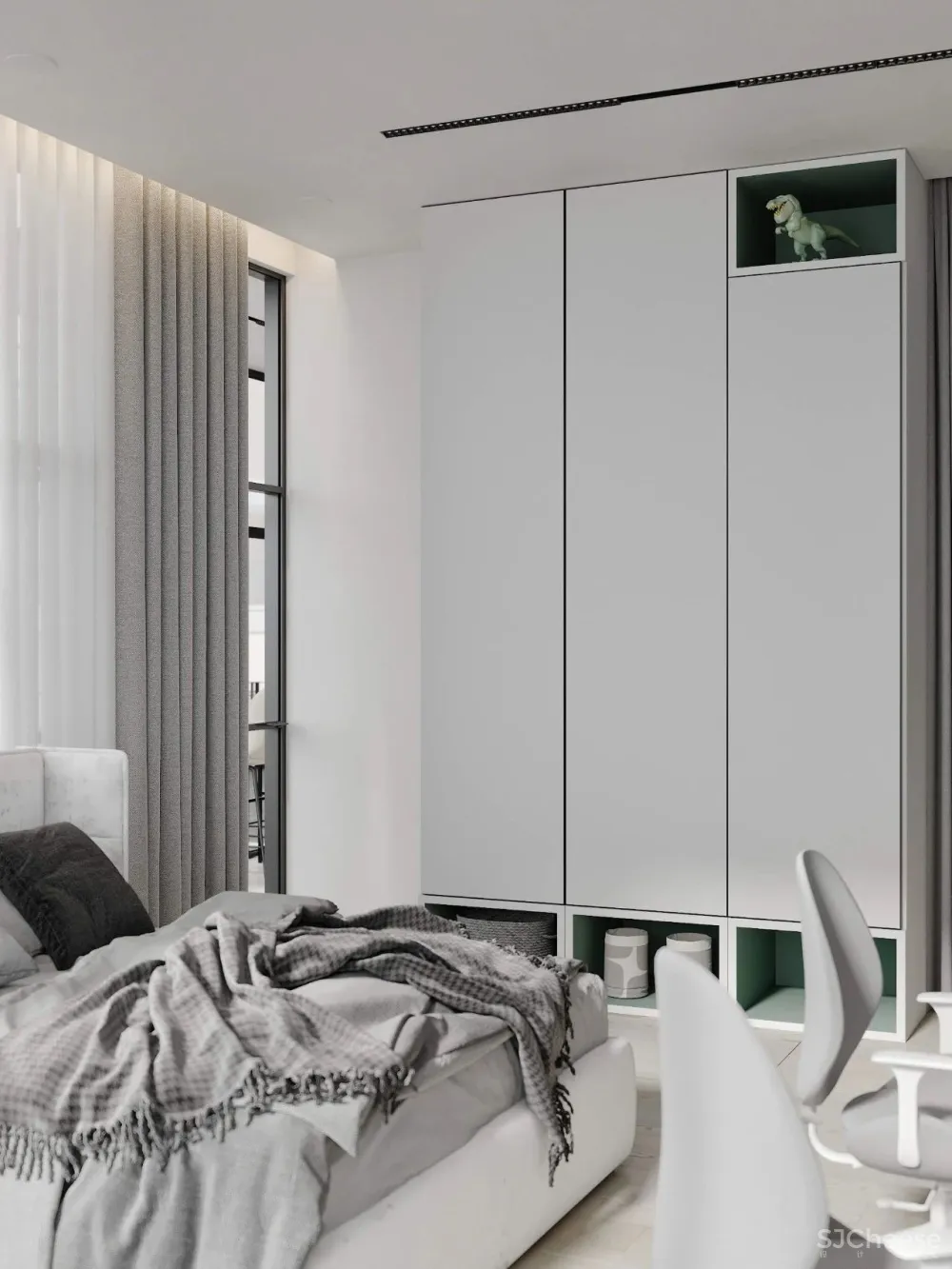 100㎡现代风格,三口之家,太吸引人了!