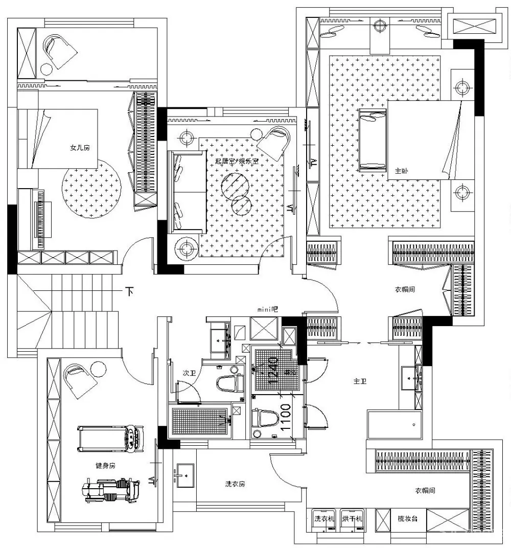 忱意设计:260㎡ 意式极简风叠墅,还原设计本真
