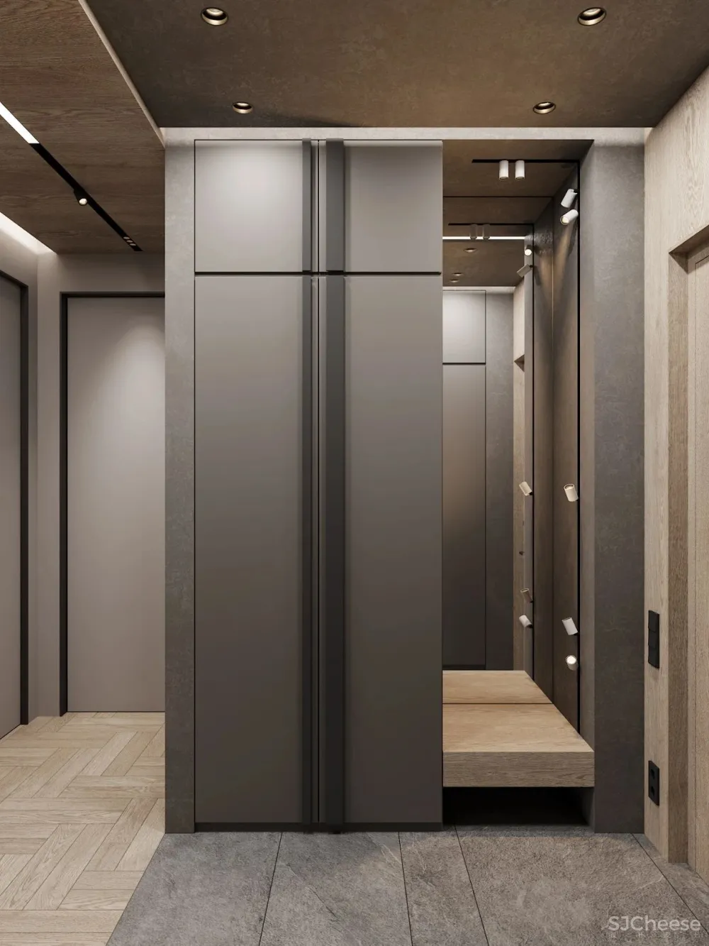 灰白色 原木,宁静简练的舒适感!