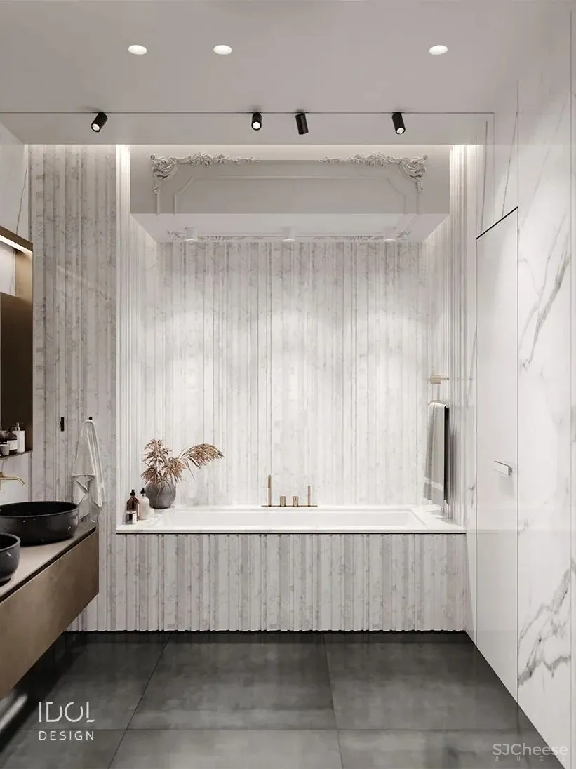 122m²轻奢私宅,红与黑,竞芳菲