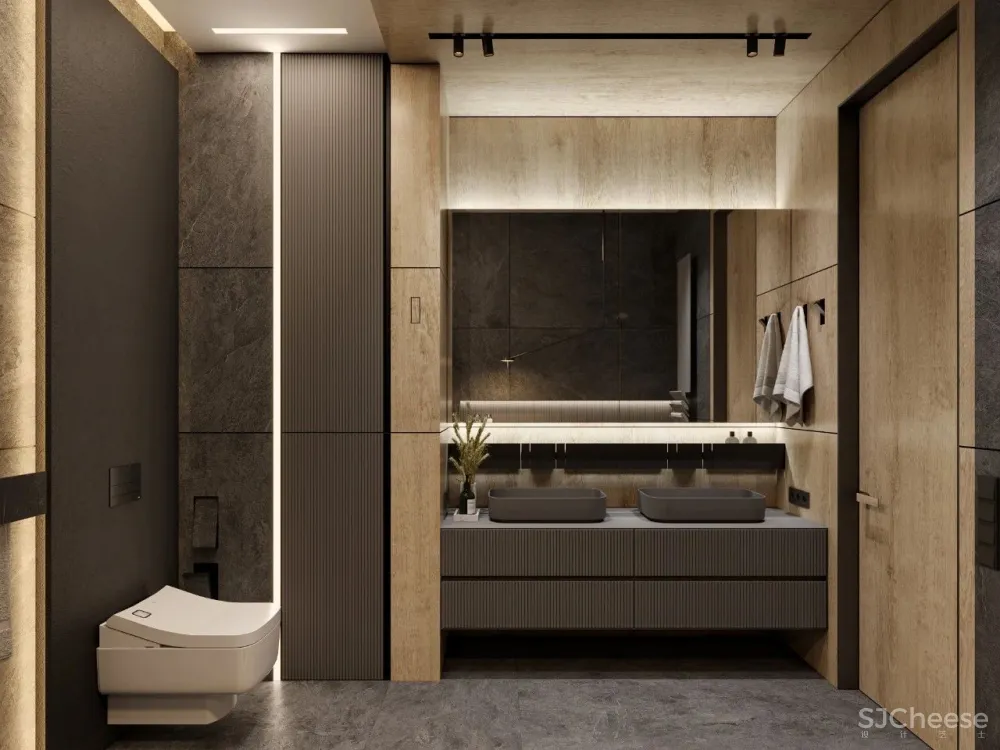 灰白色 原木,宁静简练的舒适感!