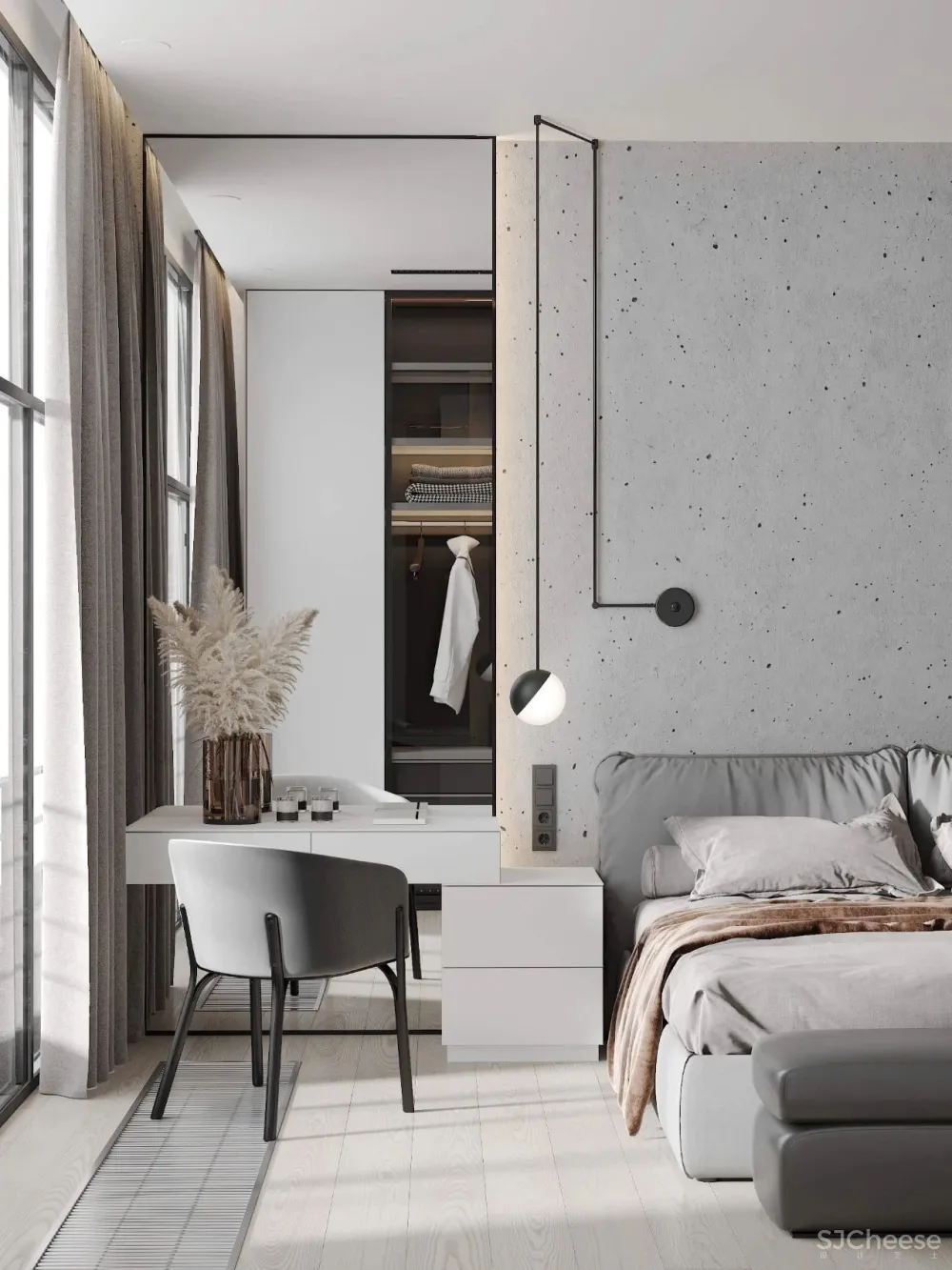 100㎡现代风格,三口之家,太吸引人了!