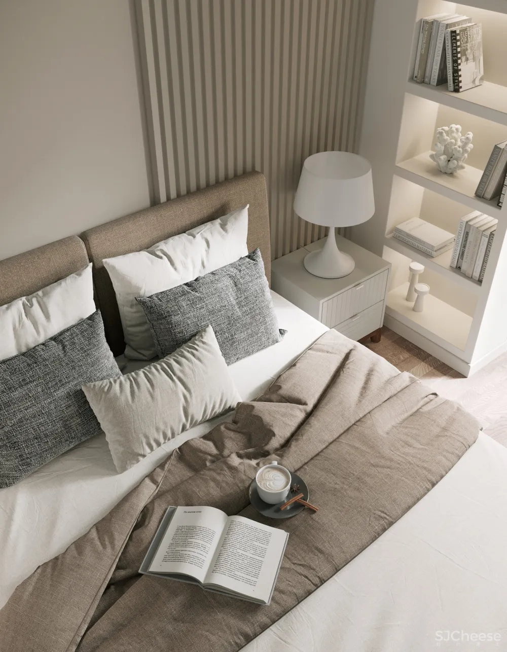 62㎡现代公寓,用线条衬托高级感