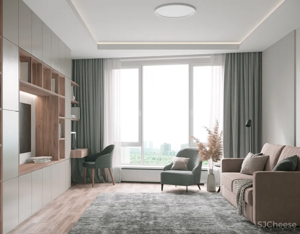 62㎡现代公寓,用线条衬托高级感