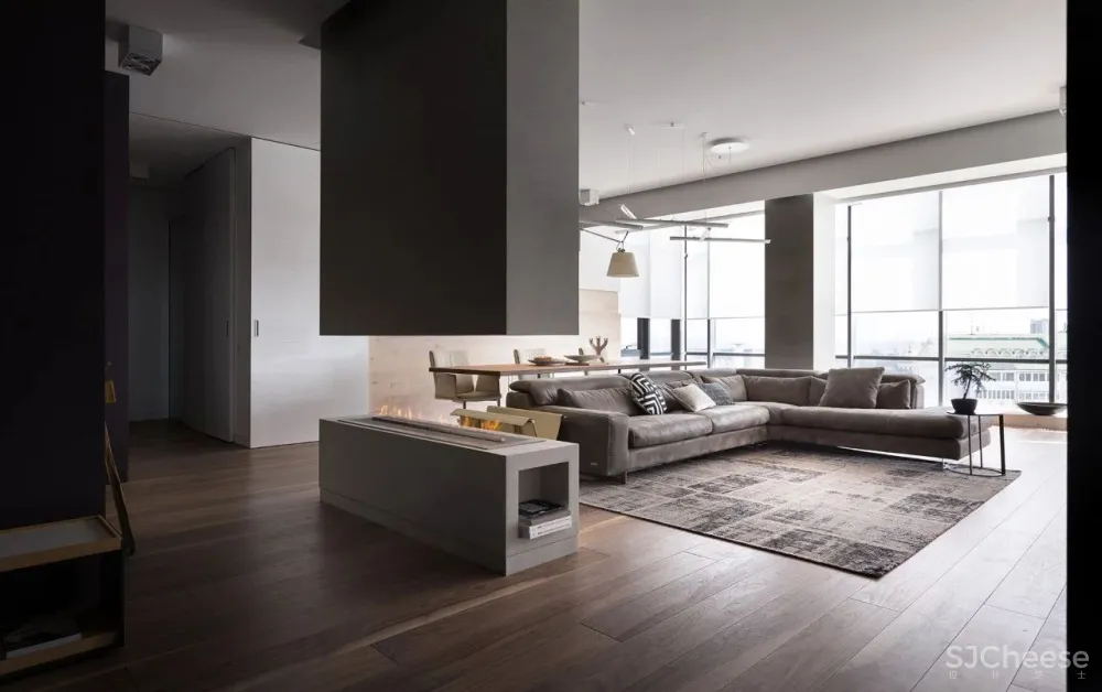 310㎡水泥灰 原木,质朴舒适!