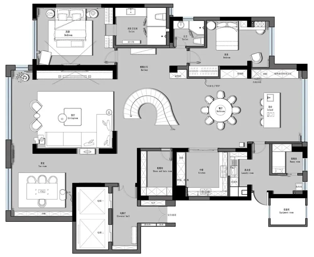 STUDIO Y余颢凌设计丨成都复式大宅设计,优雅知性的自然温情