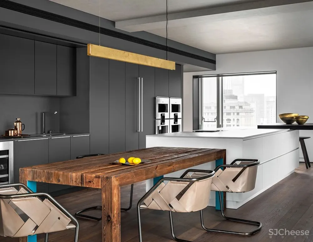 方磊 上海 555 m² 黄浦江畔顶层复式,大道至简,安静优雅!