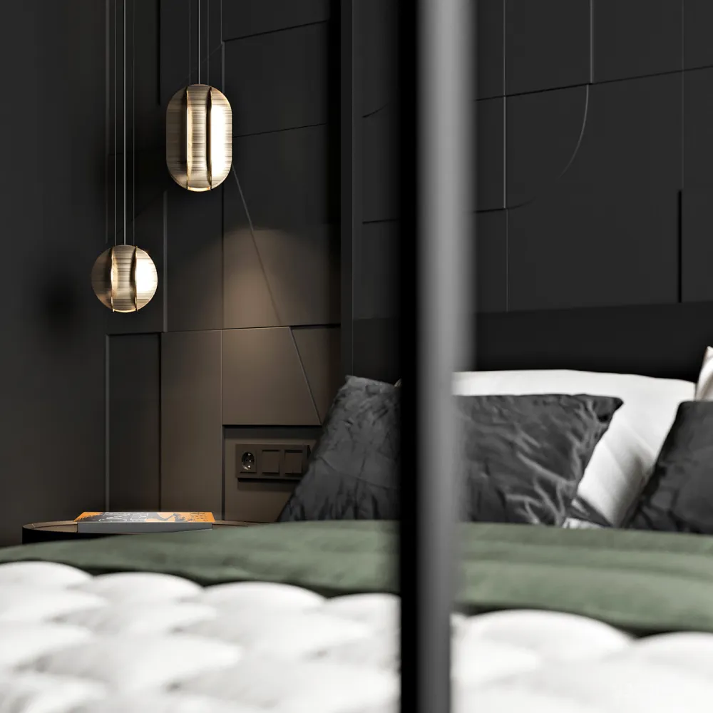 102㎡ 高级黑,墙面这么拼房间更显高