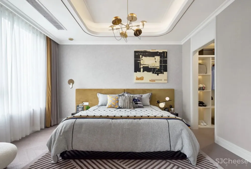 中性色作为空间主色调，搭配以暖温度的姜黄！