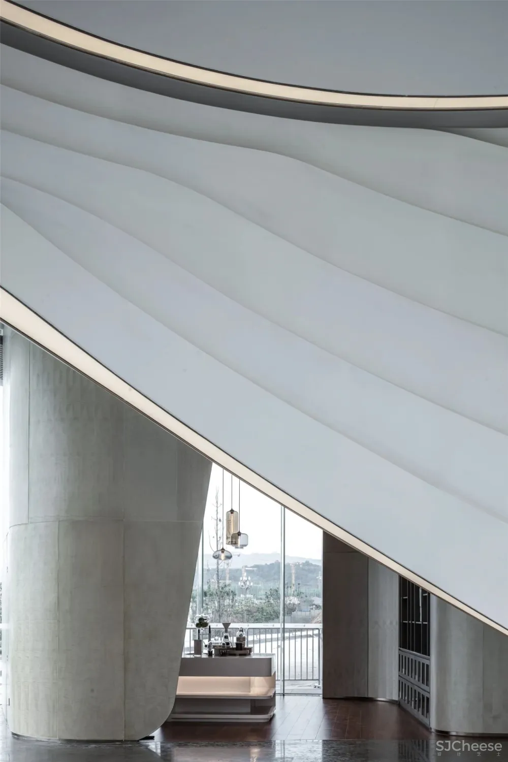 达观设计：纯净极简，行云流水间勾勒空间大美！