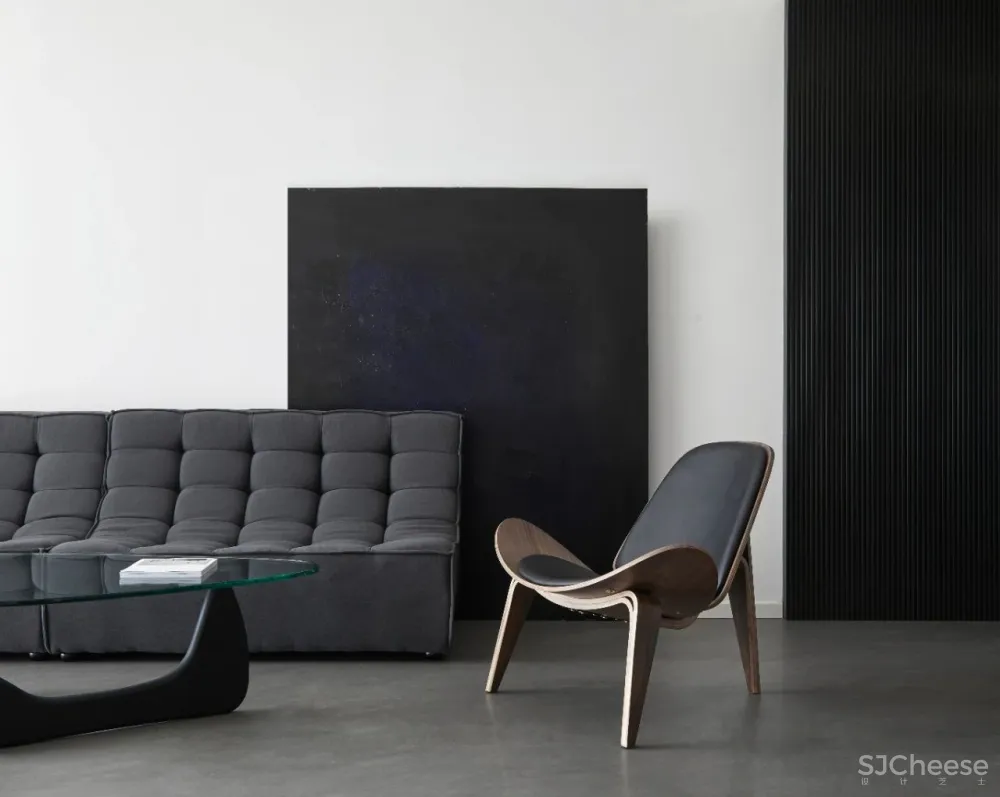 150㎡黑白现代风,将色彩运用到极致,时髦灵动