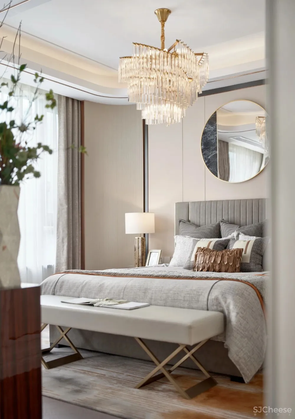 中性色作为空间主色调，搭配以暖温度的姜黄！