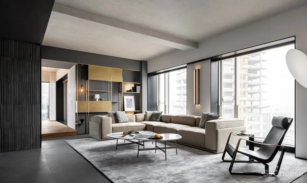 方磊 上海 555 m² 黄浦江畔顶层复式,大道至简,安静优雅!