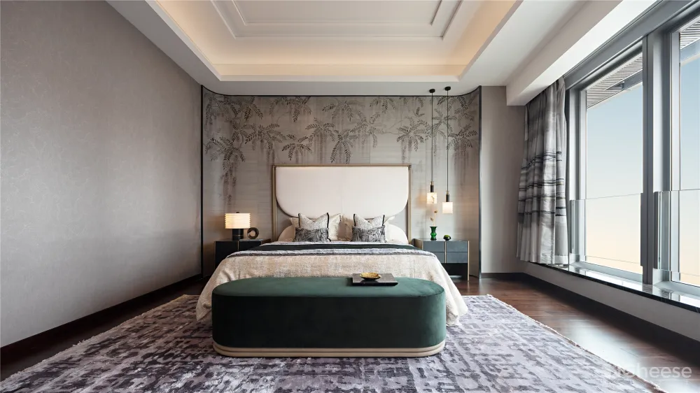 深圳中心·天元 383㎡ 平层公寓样板房,大尺度格局比别墅还大气