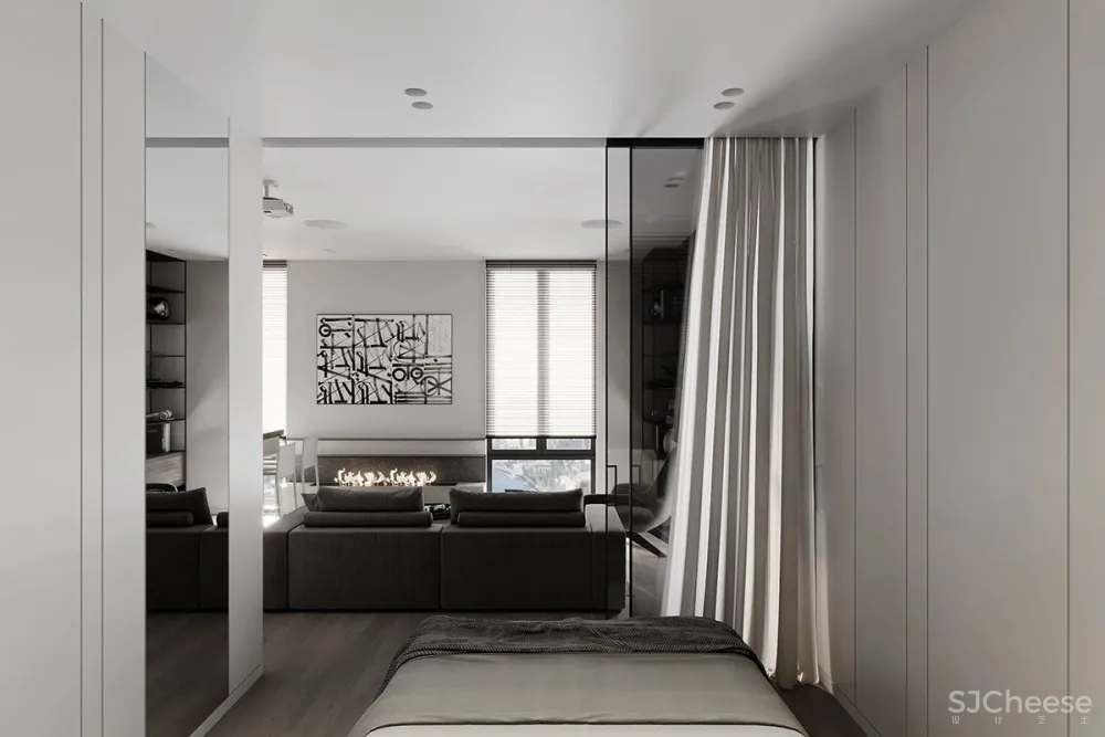 一室户小公寓,从玄关到卧室每个空间都很有设计感!