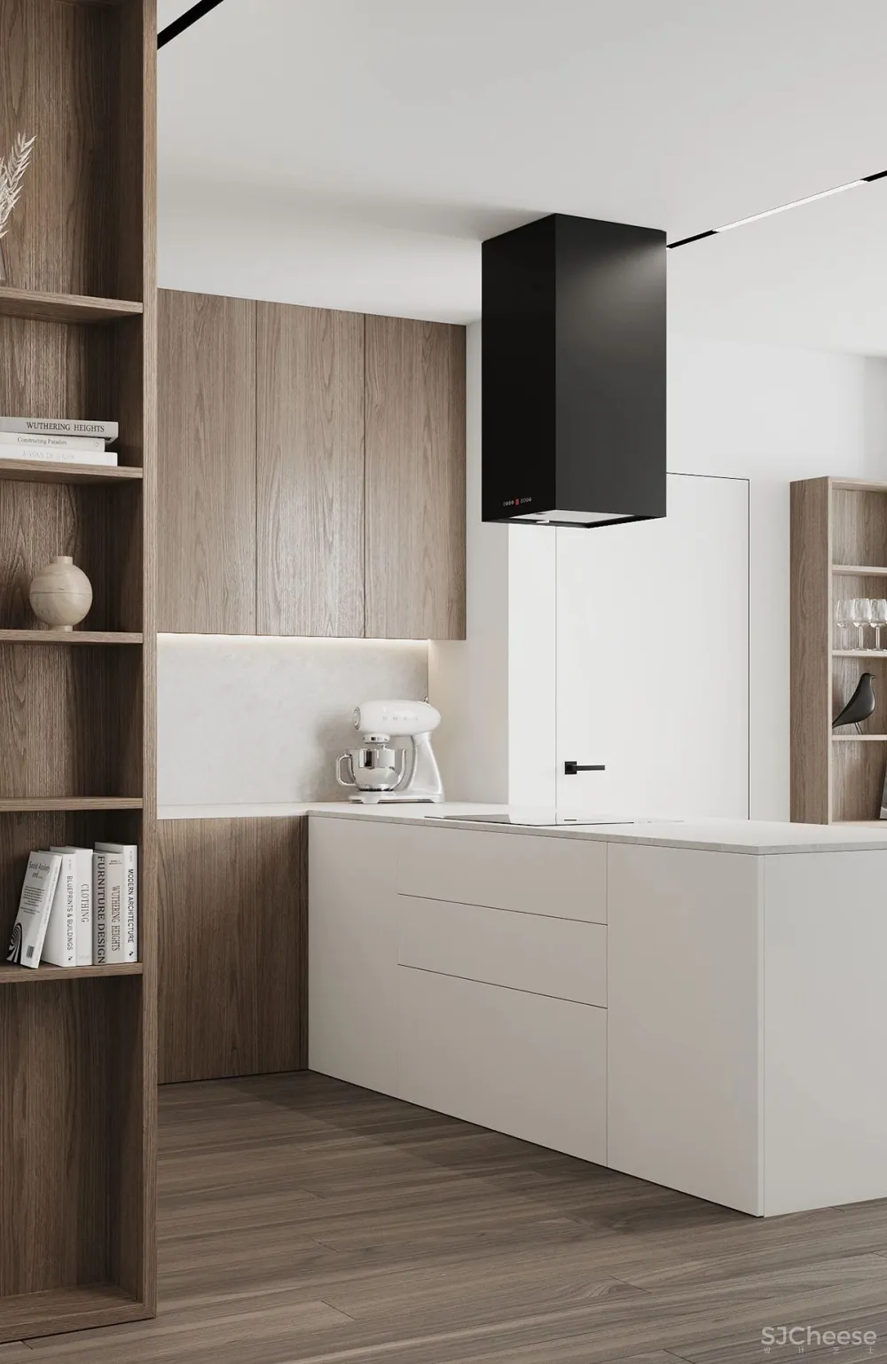 80㎡ 的极简公寓,原木与大白墙构成的舒适空间