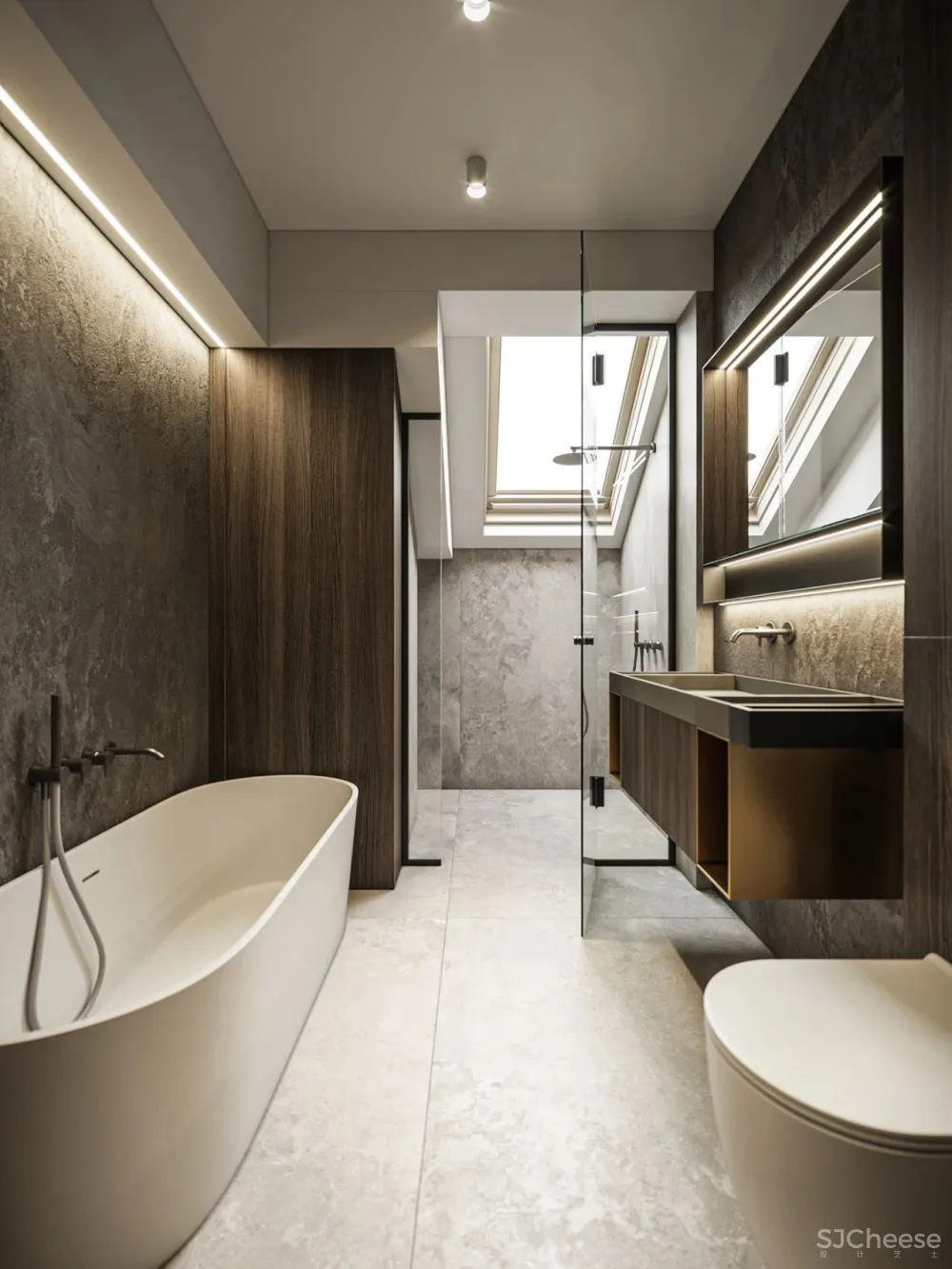 高级灰 黄铜，110㎡现代轻奢私宅