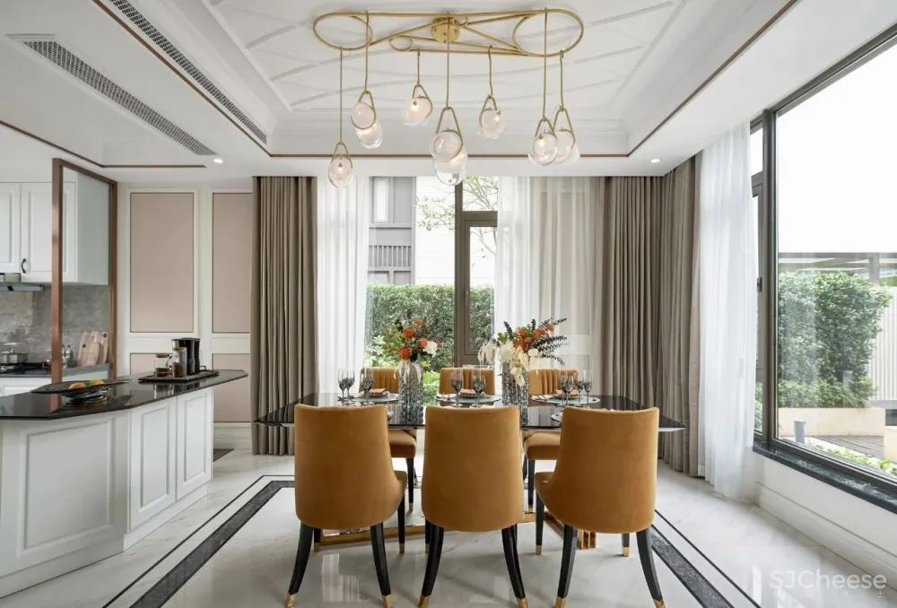 中性色作为空间主色调，搭配以暖温度的姜黄！