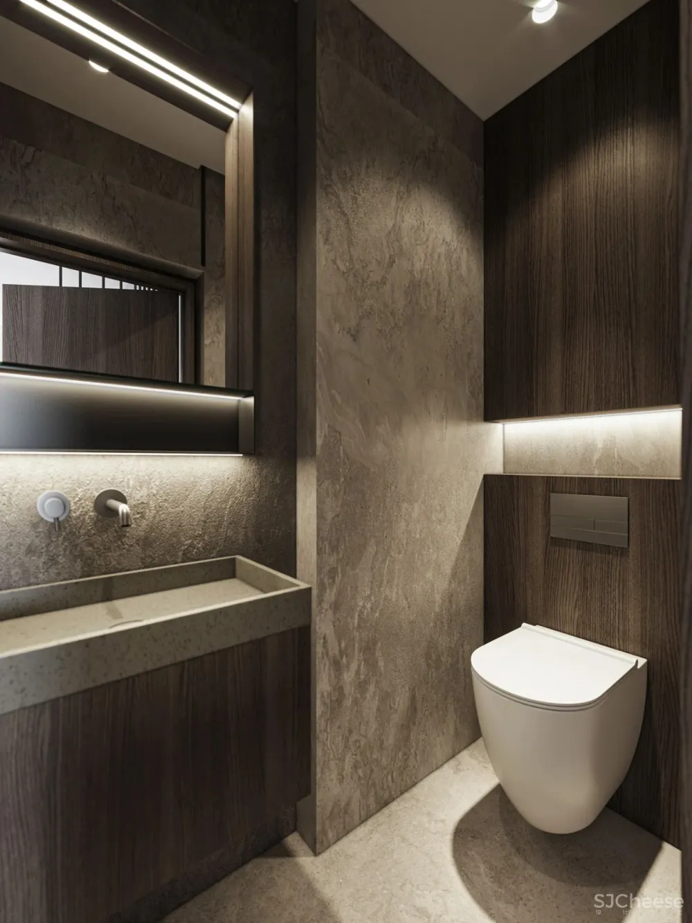 高级灰 黄铜，110㎡现代轻奢私宅