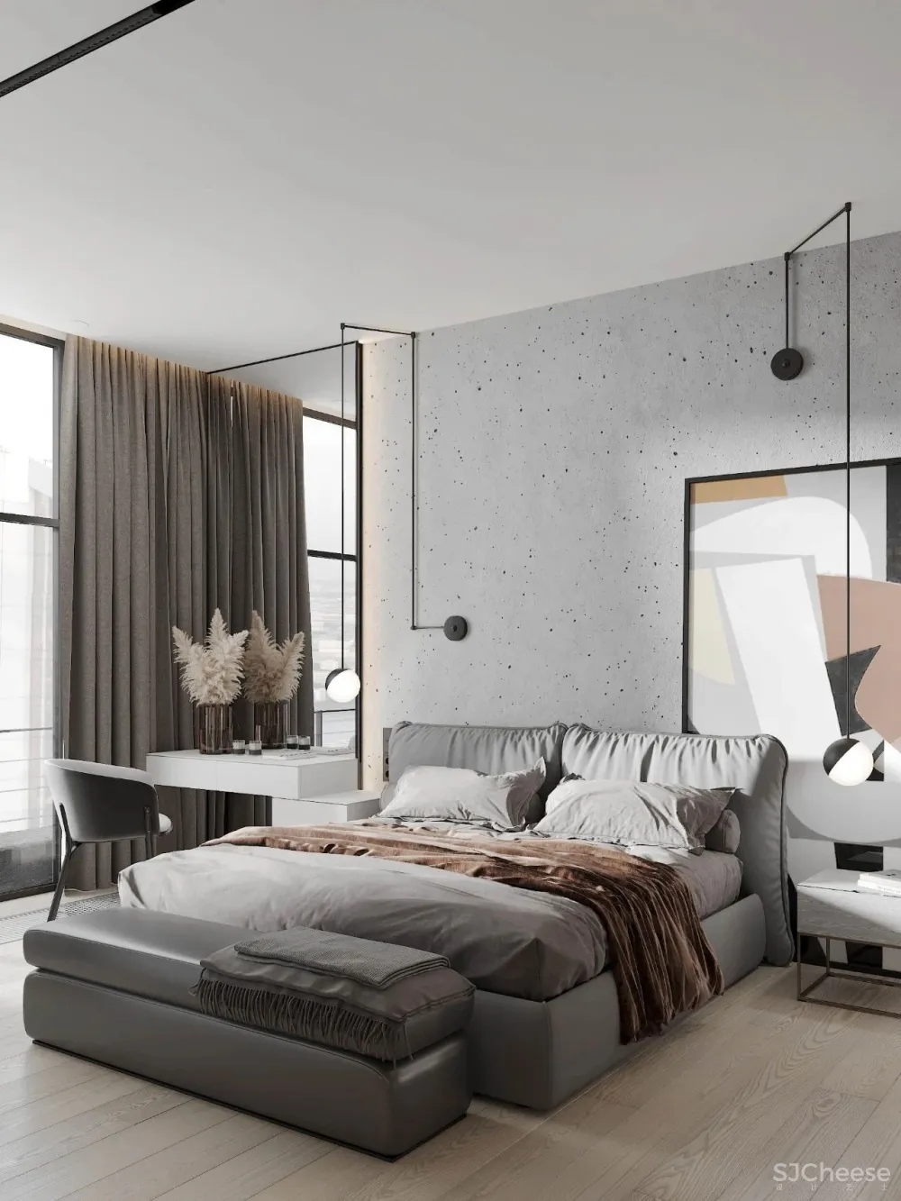 100㎡现代风格,三口之家,太吸引人了!