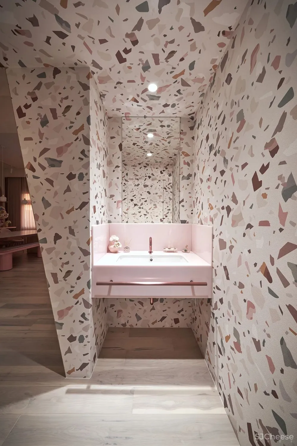 144㎡粉色小别墅,一人三猫的浪漫满屋 KC design