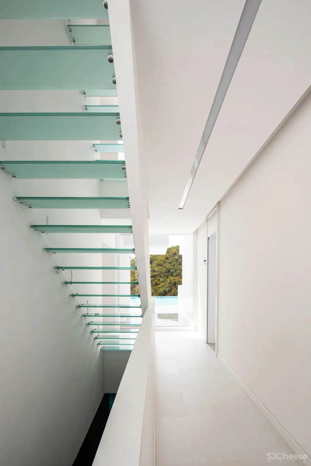 竹海里的极简酒店,美。