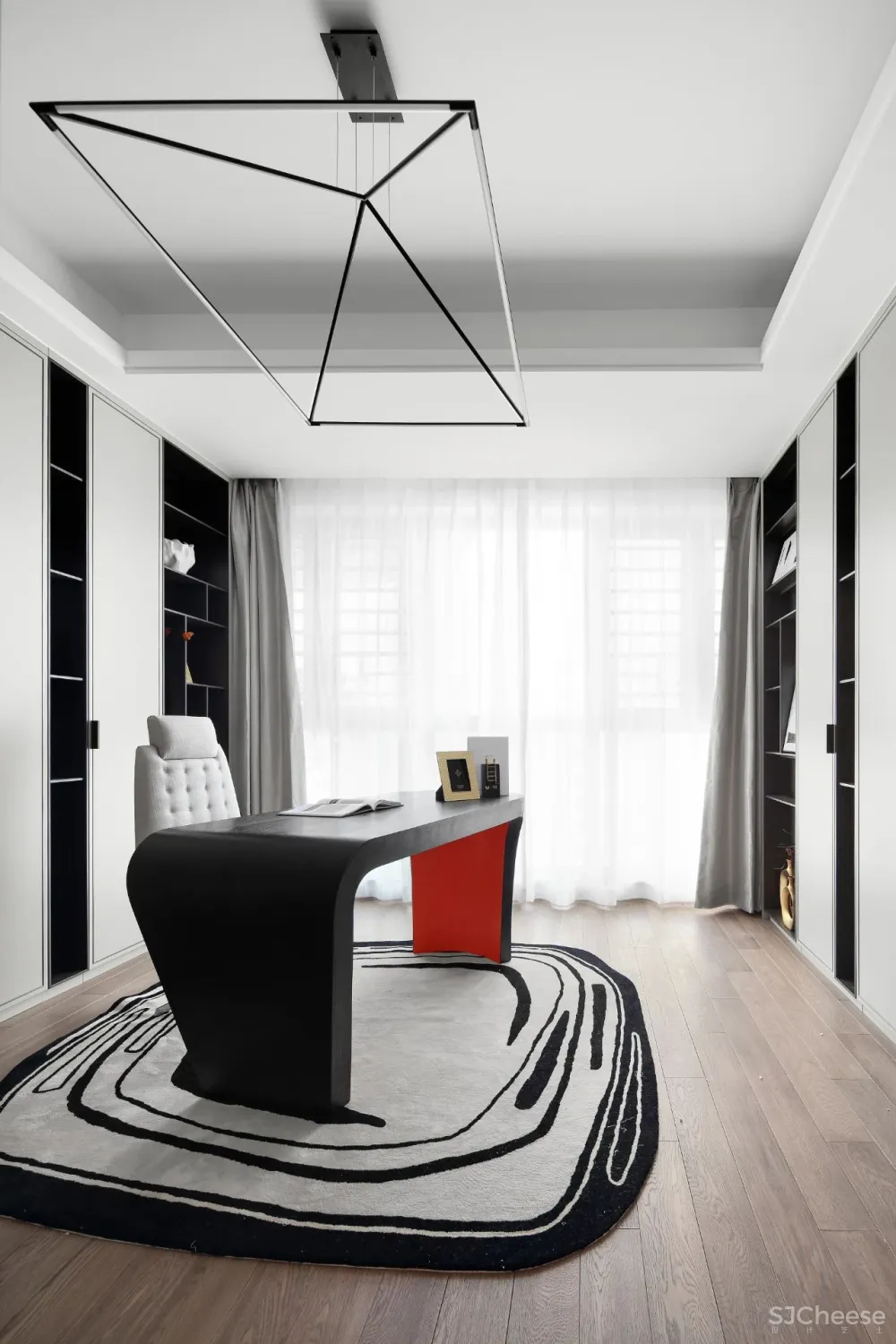 设计师丁捷:270㎡现代极简大宅,繁华之中的静谧空间