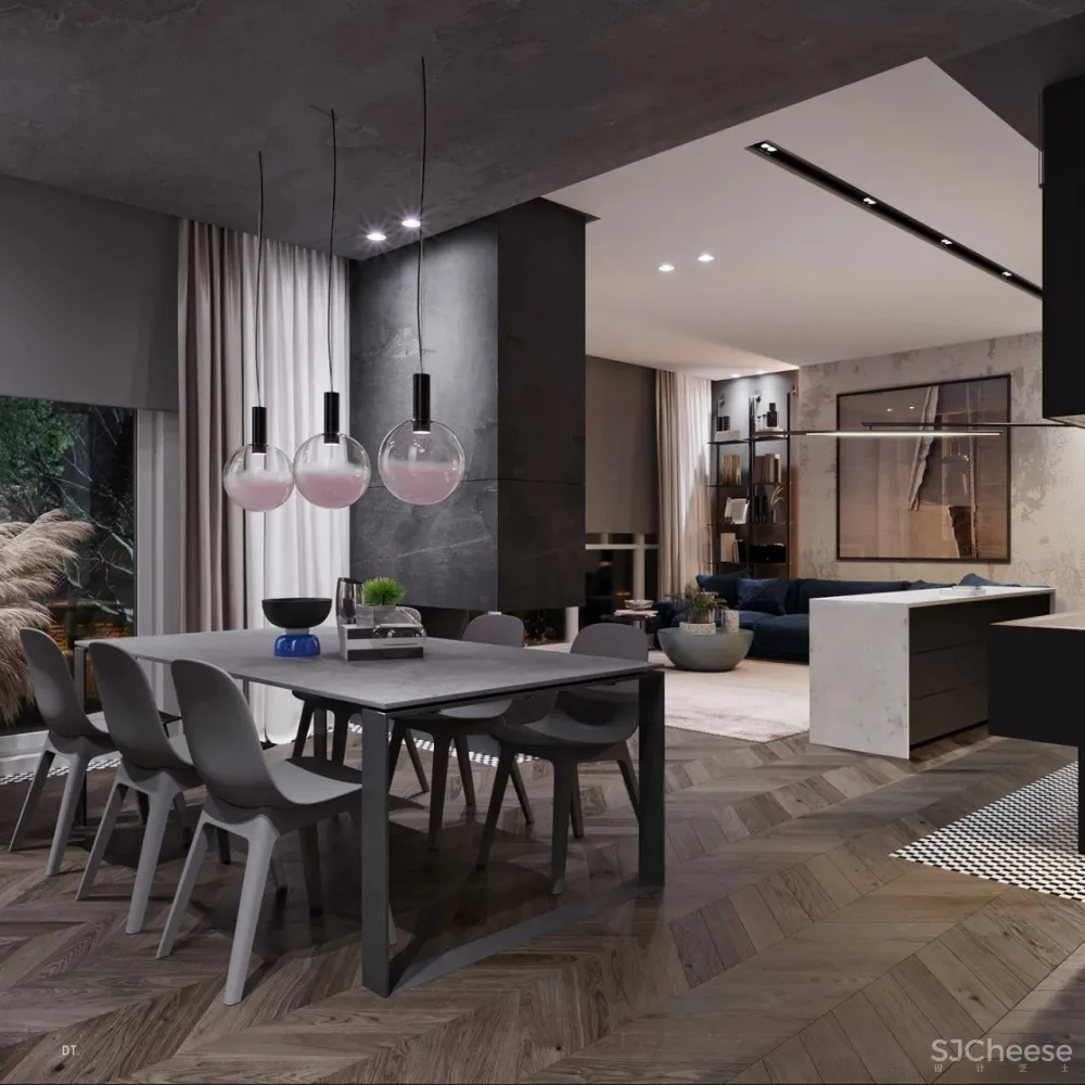 轻奢之美 丨一个空间,两个方案