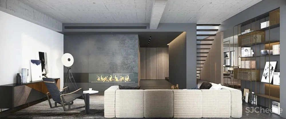 方磊 上海 555 m² 黄浦江畔顶层复式,大道至简,安静优雅!