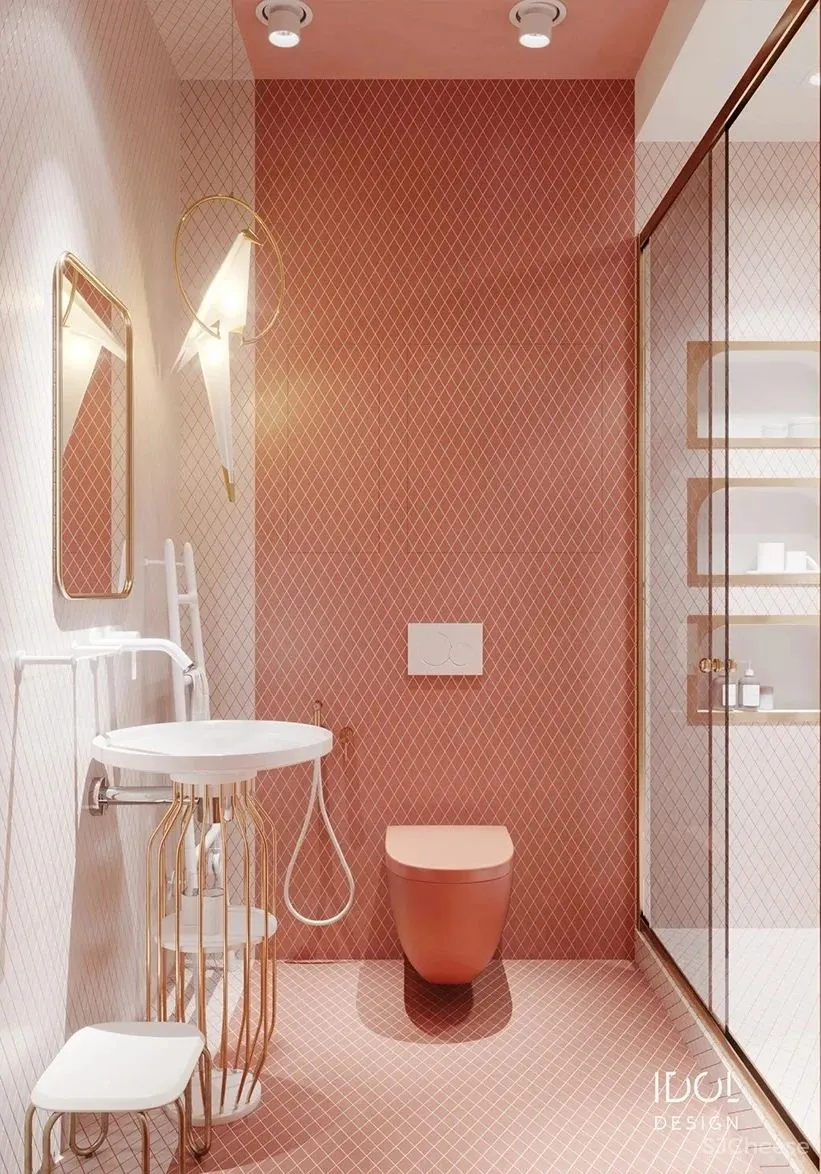 122m²轻奢私宅,红与黑,竞芳菲