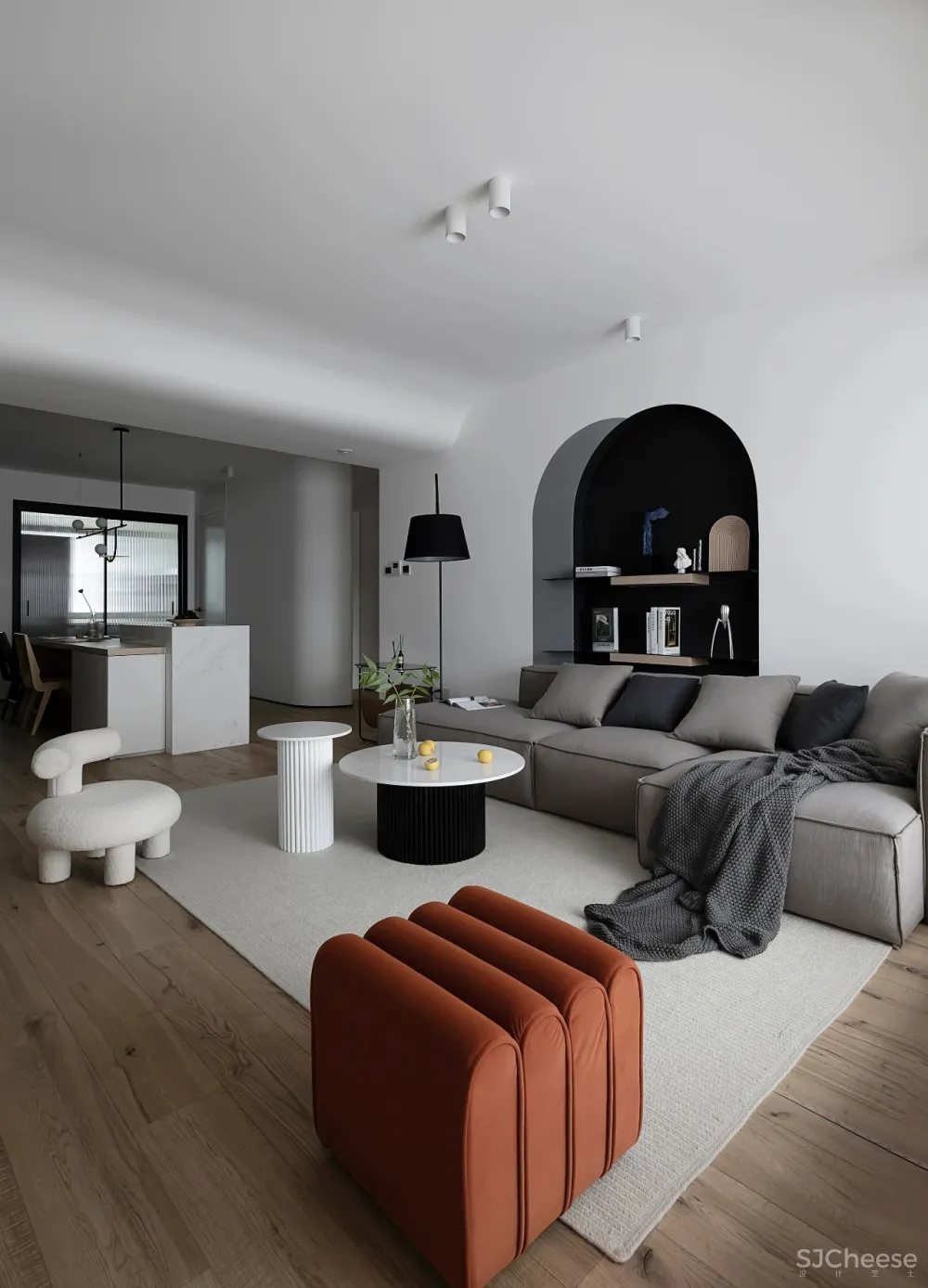 极致黑白 温润原木!