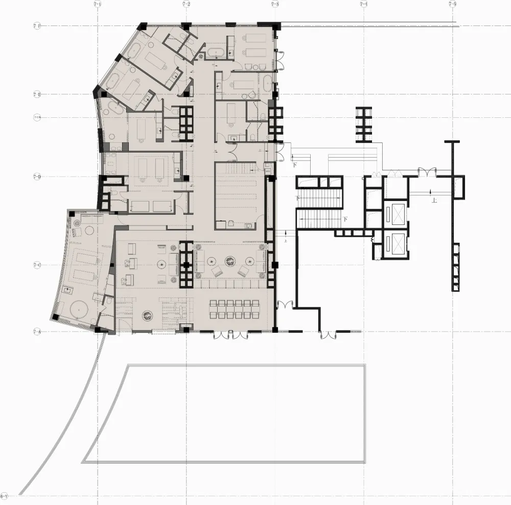 元致设计丨弘业美容SPA会所