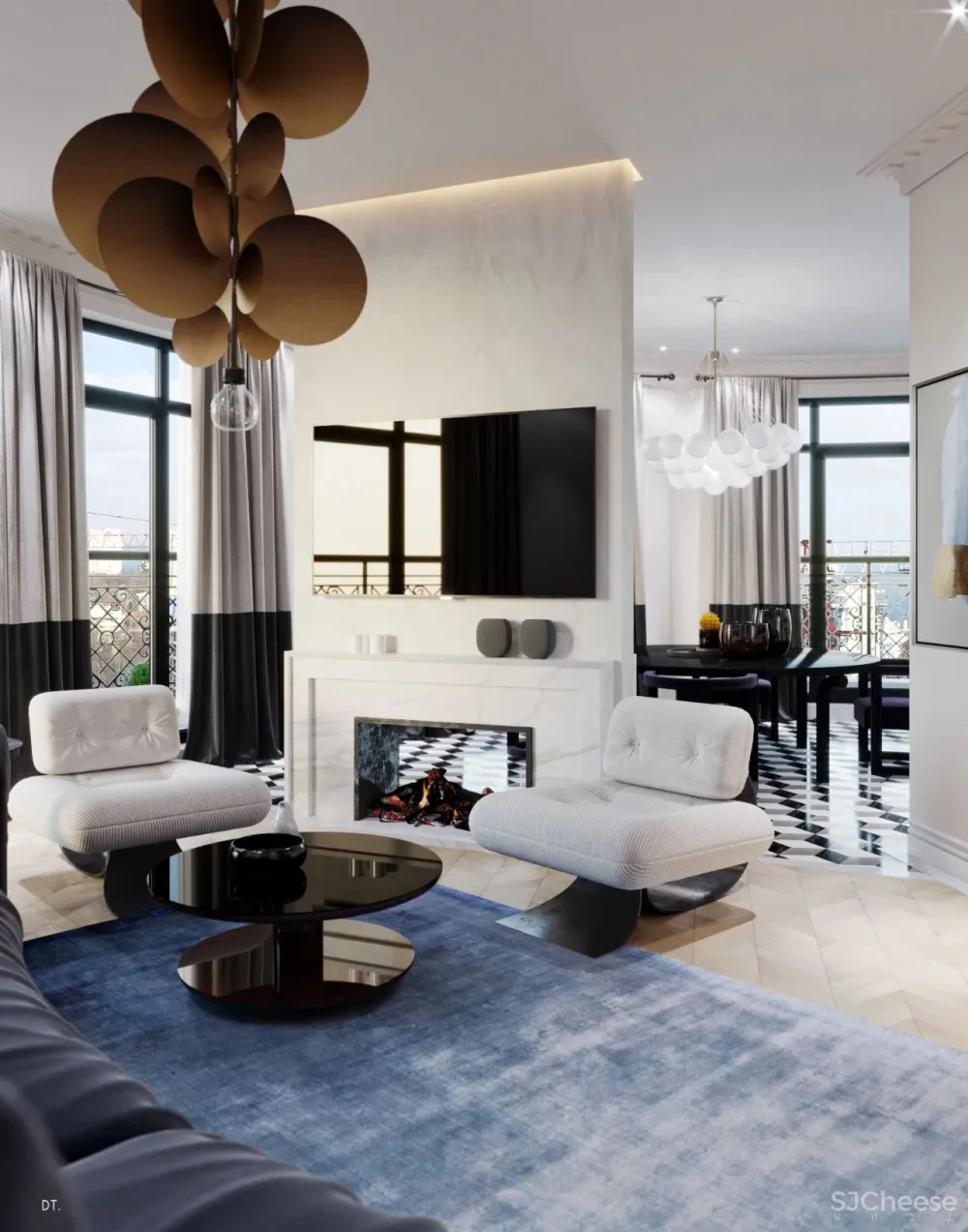 轻奢之美 丨一个空间,两个方案