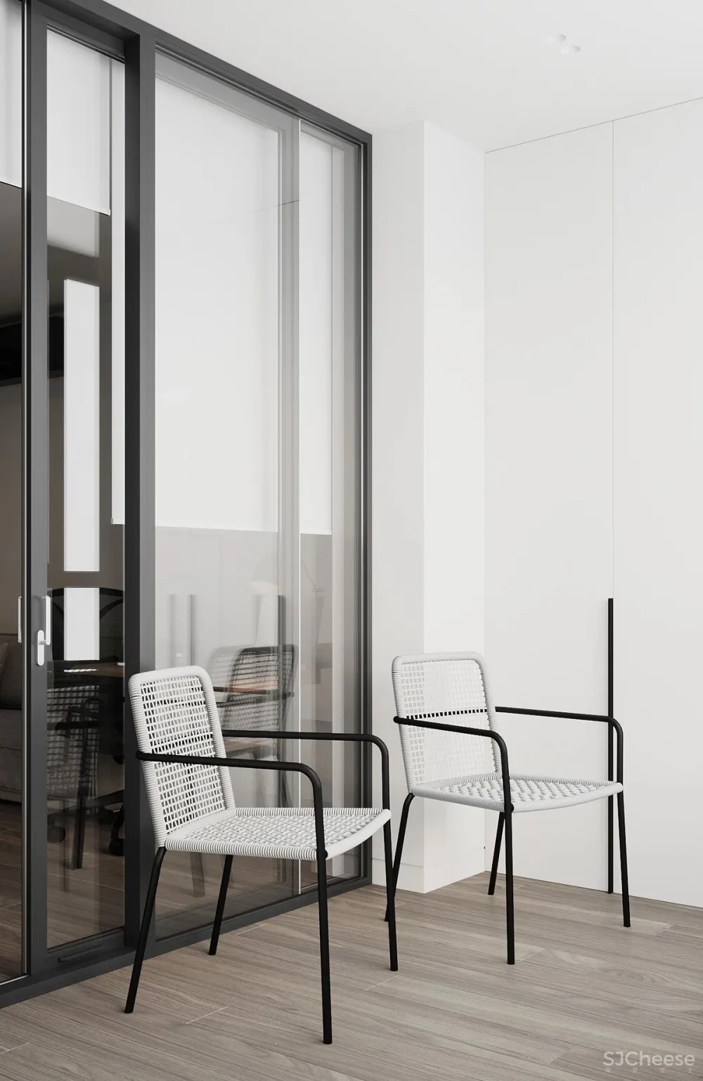 80㎡ 的极简公寓,原木与大白墙构成的舒适空间