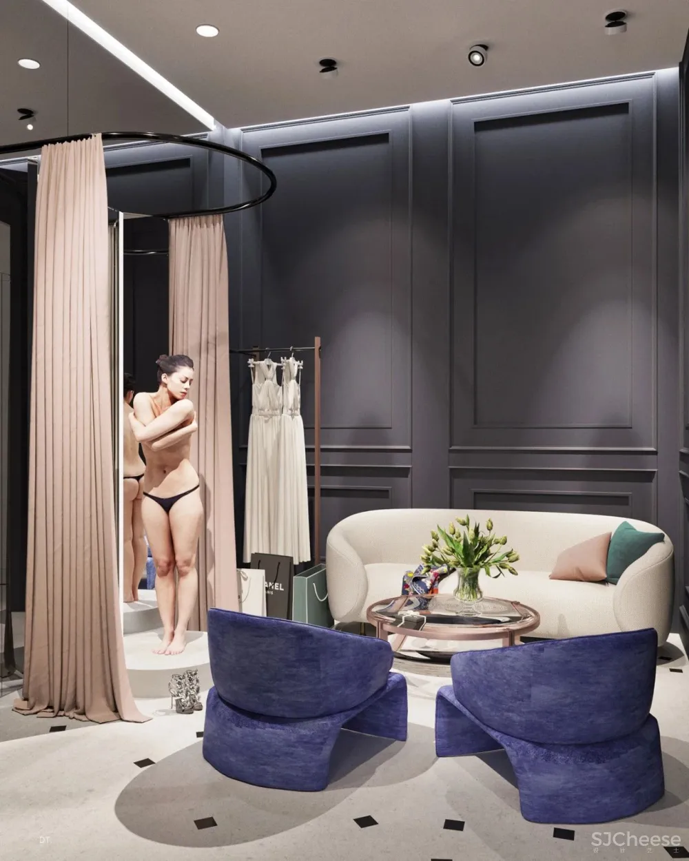 轻奢之美 丨一个空间,两个方案