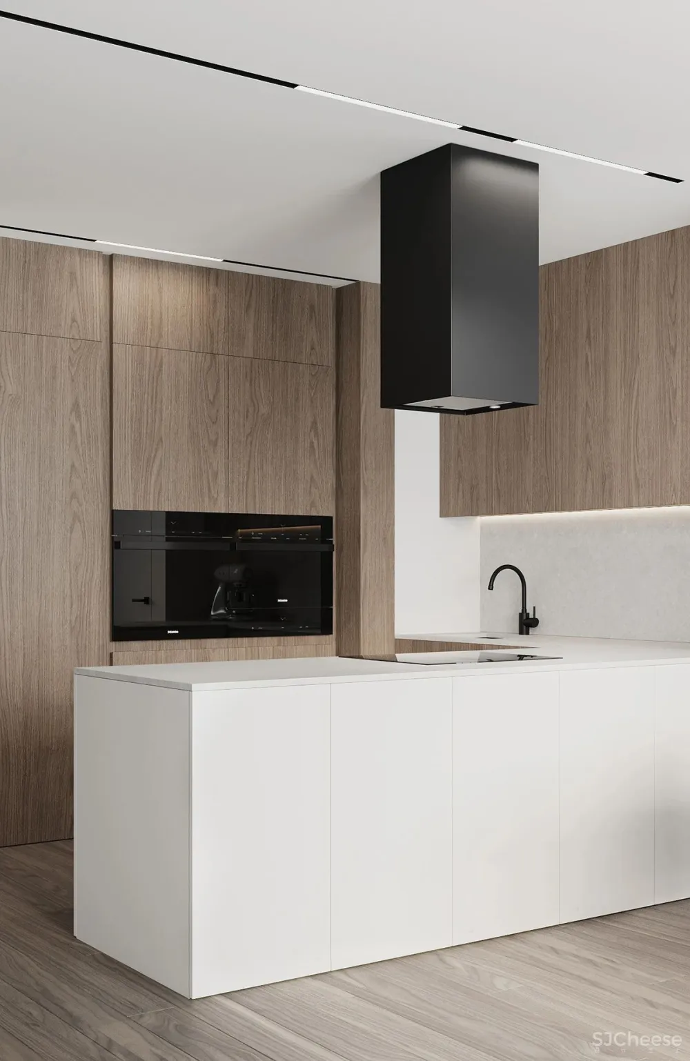 80㎡ 的极简公寓,原木与大白墙构成的舒适空间