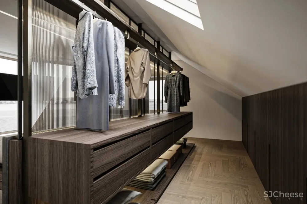 高级灰 黄铜，110㎡现代轻奢私宅