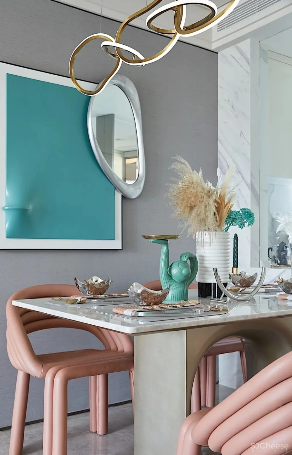 雅趣与轻奢之栖 , 108㎡华侨城滁州欢乐明湖•源庭样板间 飞视设计