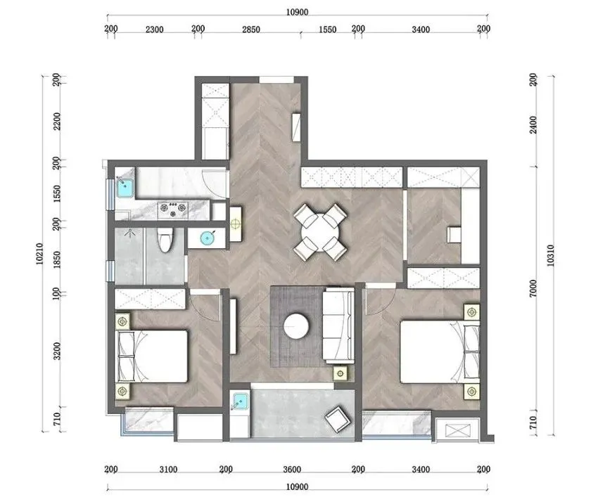 大理石 艺术漆,诠释质朴侘寂美学 观致设计