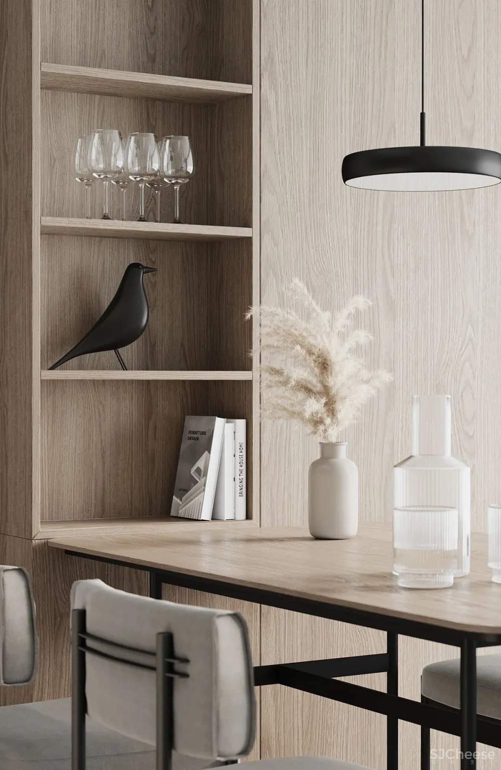 80㎡ 的极简公寓,原木与大白墙构成的舒适空间