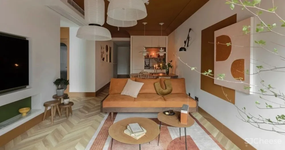 93m²二手房重塑！大胆挑战美妆界“脏橘色”！网友：真的美翻了！