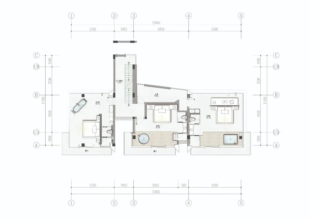 竹海里的极简酒店,美。