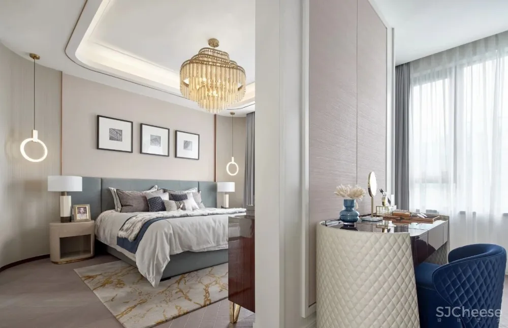 中性色作为空间主色调，搭配以暖温度的姜黄！