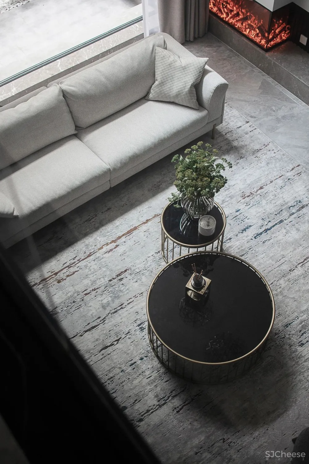 互动社交厅 大尺度起居套间,减压治愈的家 赫设计