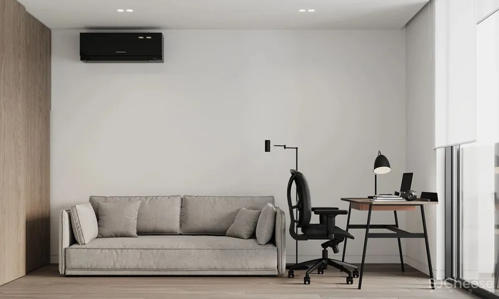 80㎡ 的极简公寓,原木与大白墙构成的舒适空间