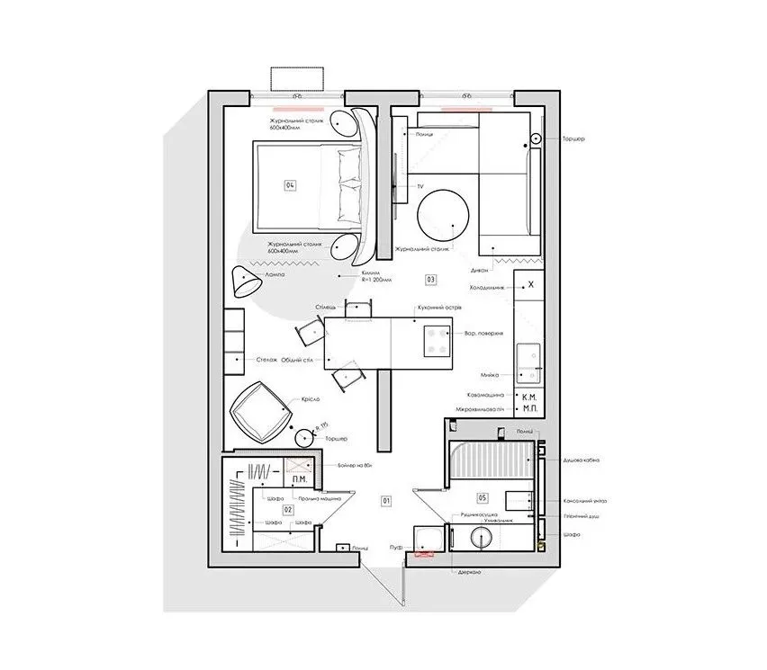 一室户小公寓，用色彩与材料搭配出时髦感！